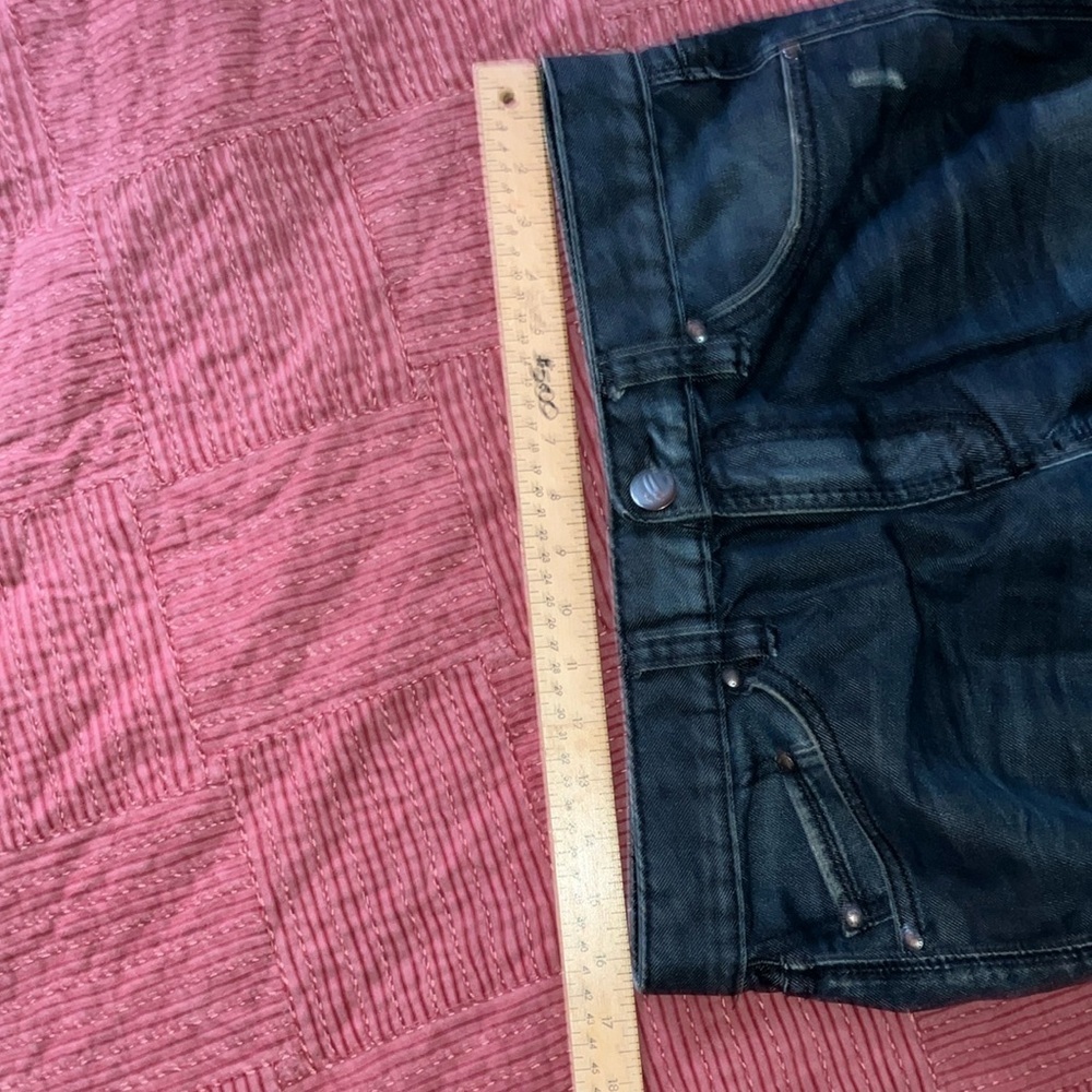William Rast dark Blue Straight Leg Jeans with Distressed Finish - Picture 9 of 16
